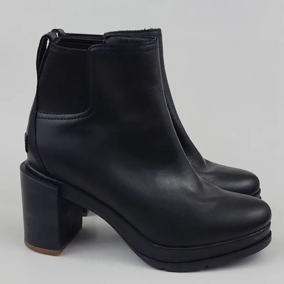 Sorel Blake Chelsea Heel Boots Waterproof Black Size 7.5 - Picture 5 of 12